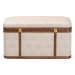 Baxton Studio Brenner Modern Transitional Beige Faux Shagreen Storage Trunk - BSOJY24A092-Large-Beige/Shagreen-Storage Ottoman
