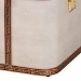 Baxton Studio Brenner Modern Transitional Beige Faux Shagreen Storage Trunk - BSOJY24A092-Large-Beige/Shagreen-Storage Ottoman