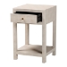 Baxton Studio Dansby Modern Beige Faux Shagreen 1-Drawer End Table - BSOJY24A098-Beige/Shagreen-End Table