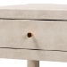 Baxton Studio Dansby Modern Beige Faux Shagreen 1-Drawer End Table - BSOJY24A098-Beige/Shagreen-End Table