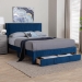 Baxton Studio Elora Modern Navy Blue Pleated Velvet Queen Size Storage Bed - BSOCFSP0839-A-Navy Blue-Queen