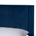 Baxton Studio Elora Modern Navy Blue Pleated Velvet Queen Size Storage Bed - BSOCFSP0839-A-Navy Blue-Queen