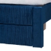 Baxton Studio Elora Modern Navy Blue Pleated Velvet Queen Size Storage Bed - BSOCFSP0839-A-Navy Blue-Queen