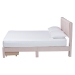 Baxton Studio Elora Modern Light Pink Pleated Velvet Queen Size Storage Bed - BSOCFSP0839-A-Light Pink-Queen