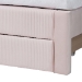 Baxton Studio Elora Modern Light Pink Pleated Velvet Queen Size Storage Bed - BSOCFSP0839-A-Light Pink-Queen
