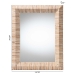 bali & pari Adino Bohemian Woven Natural Grasscloth Rectangle Accent Mirror - BSOAdino-Waterhyacinth-Wide Small-Mirror