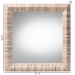 bali & pari Adino Bohemian Woven Natural Grasscloth Square Accent Mirror - BSOAdino-Waterhyacinth-Square Medium-Mirror