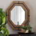 bali & pari Mirai Bohemian Woven Grasscloth Octagon Accent Mirror - BSOGrasscloth Mendong Black-Octagon-Mirror