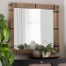 bali & pari Mirai Bohemian Woven Grasscloth Rectangle Accent Mirror - BSOGrasscloth Mendong Black-Rectangle-Mirror