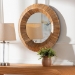 bali & pari Tarun Bohemian Grasscloth Accent Mirror - BSOWaterhyacinth-Round Conic-Mirror