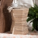 bali & pari Idana Bohemian Woven Grasscloth Hourglass End Table - BSONatural Woven Mendong-Hexagon-ET