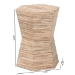 bali & pari Idana Bohemian Woven Grasscloth Hourglass End Table - BSONatural Woven Mendong-Hexagon-ET
