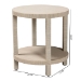 bali & pari Rocco Bohemian Woven Grasscloth End Table - BSORocco-Natural Woven Grasscloth-ET