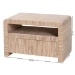 bali & pari Hannah Bohemian Woven Grasscloth 1-Drawer Nightstand - BSOHannah-Natural Woven Grasscloth-NS