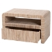 bali & pari Hannah Bohemian Woven Grasscloth 1-Drawer Nightstand - BSOHannah-Natural Woven Grasscloth-NS