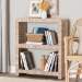 bali & pari Lucy Bohemian Woven Grasscloth Bookshelf - BSOLucy-Natural Woven Grasscloth-Bookshelf