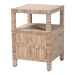 bali & pari Paine Bohemian Woven Grasscloth 2-Drawer Nightstand
