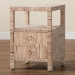 bali & pari Paine Bohemian Woven Grasscloth 2-Drawer Nightstand - BSOPaine-Natural Woven Grasscloth-NS