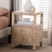bali & pari Paine Bohemian Woven Grasscloth 2-Drawer Nightstand - BSOPaine-Natural Woven Grasscloth-NS