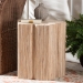 bali & pari Janeth Bohemian Woven Grasscloth End Table - BSONatural Woven Grasscloth-Polygon-ET