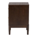 Baxton Studio Nikolai Mid-Century Beige Fabric and Wenge Brown Wood 2-Drawer Nightstand - BSOMG9009-Beige/Wenge-2DW-NS
