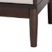 Baxton Studio Nikolai Mid-Century Beige Fabric and Wenge Brown Wood 2-Drawer Nightstand - BSOMG9009-Beige/Wenge-2DW-NS