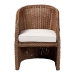 bali & pari Memphis Bohemian Peanut Brown Braided Rattan Arm Chair - BSOMemphis-Peanut Brown/Rattan-CC