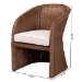 bali & pari Memphis Bohemian Peanut Brown Braided Rattan Arm Chair - BSOMemphis-Peanut Brown/Rattan-CC