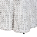 bali & pari Palm Bohemian White Scallop Rattan Ottoman - BSOPalm-White Rattan-Ottoman w/ Cushion