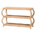 bali & pari Dalida Bohemian Natural Rattan 3-Tier Console Table
