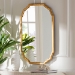 Baxton Studio Pacino Antique Goldleaf Accent Wall Mirror - BSORXW-10957-Wall Mirror