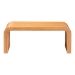 bali & pari Guevara Bohemian Light Honey Fluted Rattan Coffee Table - BSOWaterfall-Light Honey-Rattan-CT