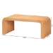 bali & pari Guevara Bohemian Light Honey Fluted Rattan Coffee Table - BSOWaterfall-Light Honey-Rattan-CT