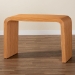 bali & pari Guevara Bohemian Light Honey Fluted Rattan Console Table - BSOWaterfall Model 1-Light Honey-Rattan-Console Table