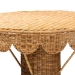 bali & pari Pabla Bohemian Light Honey Rattan Scalloped Accent Table - BSOPalm Short-Round-Natural Rattan-Console Table