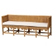 bali & pari Seranay Bohemian Scallop Light Honey Rattan Long Dining Bench