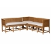 bali & pari Seranay Bohemian Scallop Light Honey Rattan 2-Piece Dining Nook Set