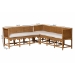 bali & pari Seranay Bohemian Scallop Light Honey Rattan 2-Piece Dining Nook Set - BSOPalm Short-Natural Rattan-L Shape Seating