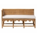 bali & pari Seranay Bohemian Scallop Light Honey Rattan 2-Piece Dining Nook Set - BSOPalm Short-Natural Rattan-L Shape Seating
