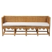bali & pari Seranay Bohemian Scallop Light Honey Rattan Long Dining Bench - BSOPalm Short-Natural Rattan-Long-L Shape Seating