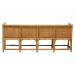 bali & pari Seranay Bohemian Scallop Light Honey Rattan Long Dining Bench - BSOPalm Short-Natural Rattan-Long-L Shape Seating