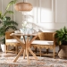 bali & pari Seranay Bohemian Scallop Light Honey Rattan Long Dining Bench - BSOPalm Short-Natural Rattan-Long-L Shape Seating