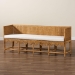 bali & pari Seranay Bohemian Scallop Light Honey Rattan Long Dining Bench - BSOPalm Short-Natural Rattan-Long-L Shape Seating
