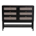 Baxton Studio Shirin Mid-Century Beige Fabric and Black Wood 6-Drawer Dresser - BSOMG9013-Sand Stone-FG2203-2/Black-6DW-Dresser