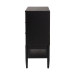 Baxton Studio Shirin Mid-Century Beige Fabric and Black Wood 6-Drawer Dresser - BSOMG9013-Sand Stone-FG2203-2/Black-6DW-Dresser