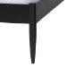 Baxton Studio Shirin Mid-Century Beige Fabric and Black Wood Queen 4-Piece Bedroom Set with Two nightstands - BSOShirin-Sand Stone/Black-Queen-4PC Bedroom Set