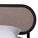 Baxton Studio Shirin Mid-Century Beige Fabric and Black Wood Queen 4-Piece Bedroom Set - BSOTammy-Sand Stone/Black-Queen-4PC Bedroom Set
