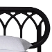 Baxton Studio Florica Art Deco Black Wood Queen 4-Piece Bedroom Set with Two Nightstands - BSOWenna-Sand Stone/Black-Queen-4PC Bedroom Set