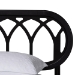 Baxton Studio Florica Art Deco Black Wood Queen 4-Piece Bedroom Set - BSOFlorica-Sand Stone/Black-Queen-4PC Bedroom Set