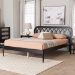 Baxton Studio Florica Art Deco Black Wood Queen Platform Bed - BSOMG0240-1-Black-Queen